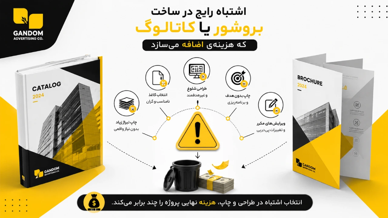 اشتباه رایج در ساخت بروشون یا کاتالوگ که هزینه‌ی اضافه می‌سازد